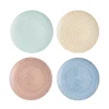 Gifi Assiette plate ronde motif géométrique 4 couleurs x4