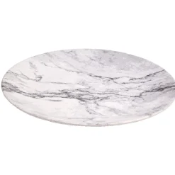 Gifi Assiette plate ronde motif marbre gris et blanc