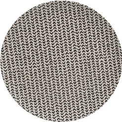 Gifi Assiette plate ronde motif géométrique noir et blanc