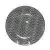 Gifi Assiette plate ronde noire à motif chevron blanc