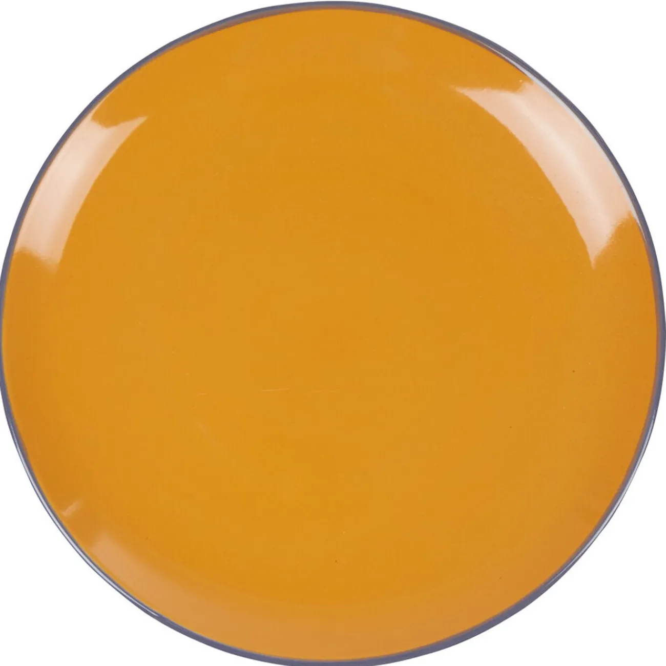 Gifi Assiette plate ronde orange et violet