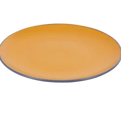 Gifi Assiette plate ronde orange et violet