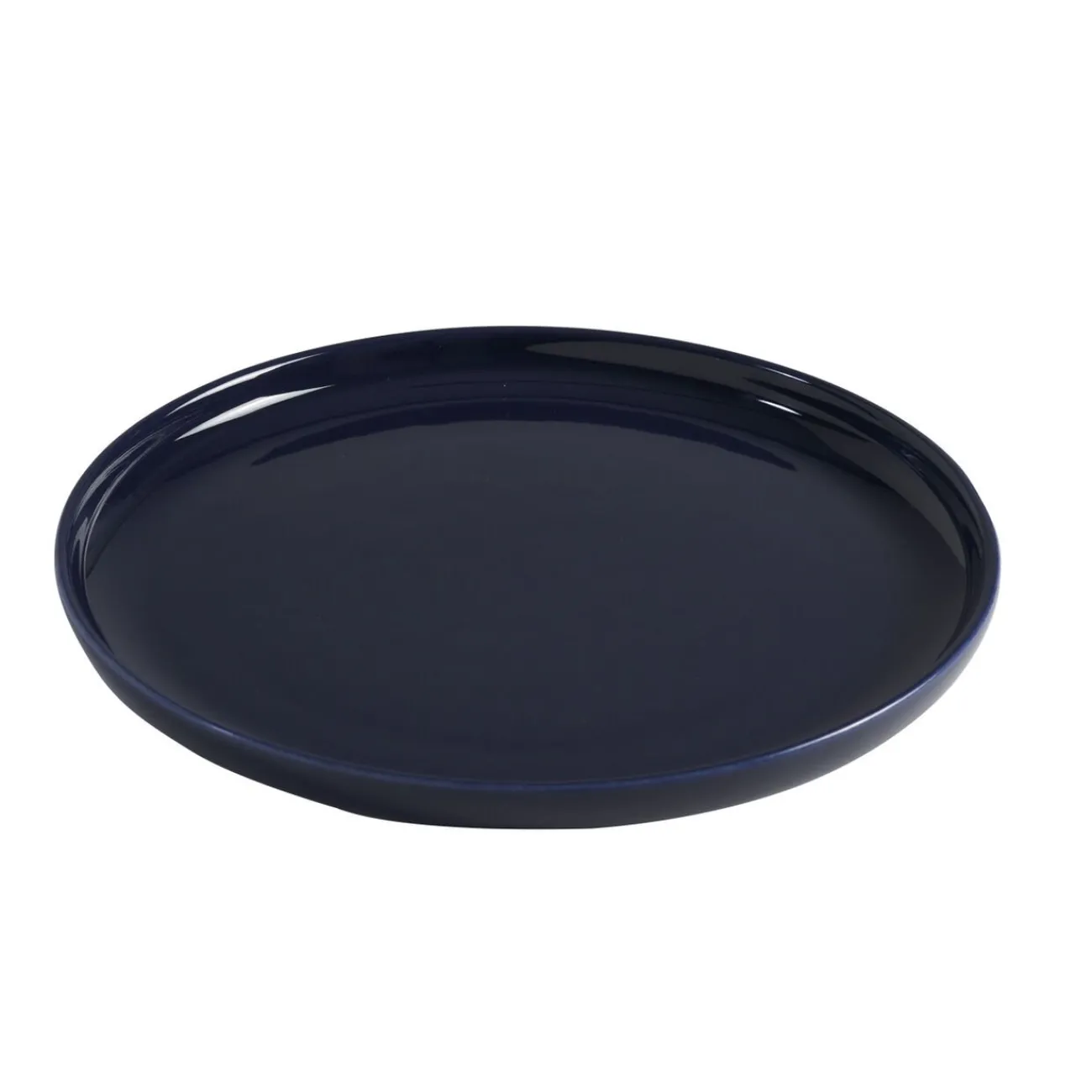 Gifi Assiette plate ronde Oslo bleue