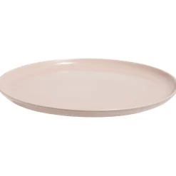Gifi Assiette plate ronde Oslo porcelaine rose uni