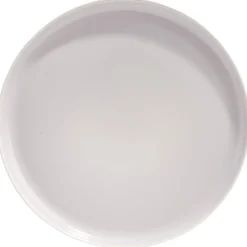 Gifi Assiette plate ronde Oslo porcelaine gris uni