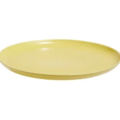 Gifi Assiette plate ronde Oslo porcelaine jaune uni