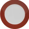 Gifi Assiette plate ronde rouge et blanche