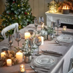 Gifi Assiette plate ronde transparente ciselée