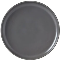Gifi Assiette plate ronde uni gris mat