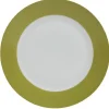 Gifi Assiette plate ronde verte et blanche