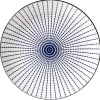 Gifi Assiette plate style japonais porcelaine bleu blanc