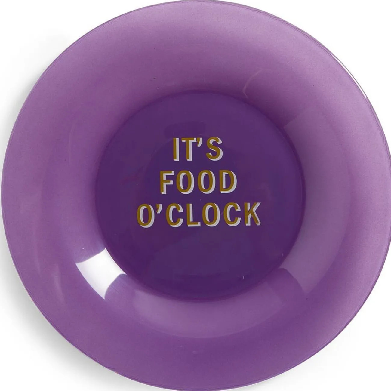 Gifi Assiette plate verre coloré avec message Ø20cm - 3 modèles