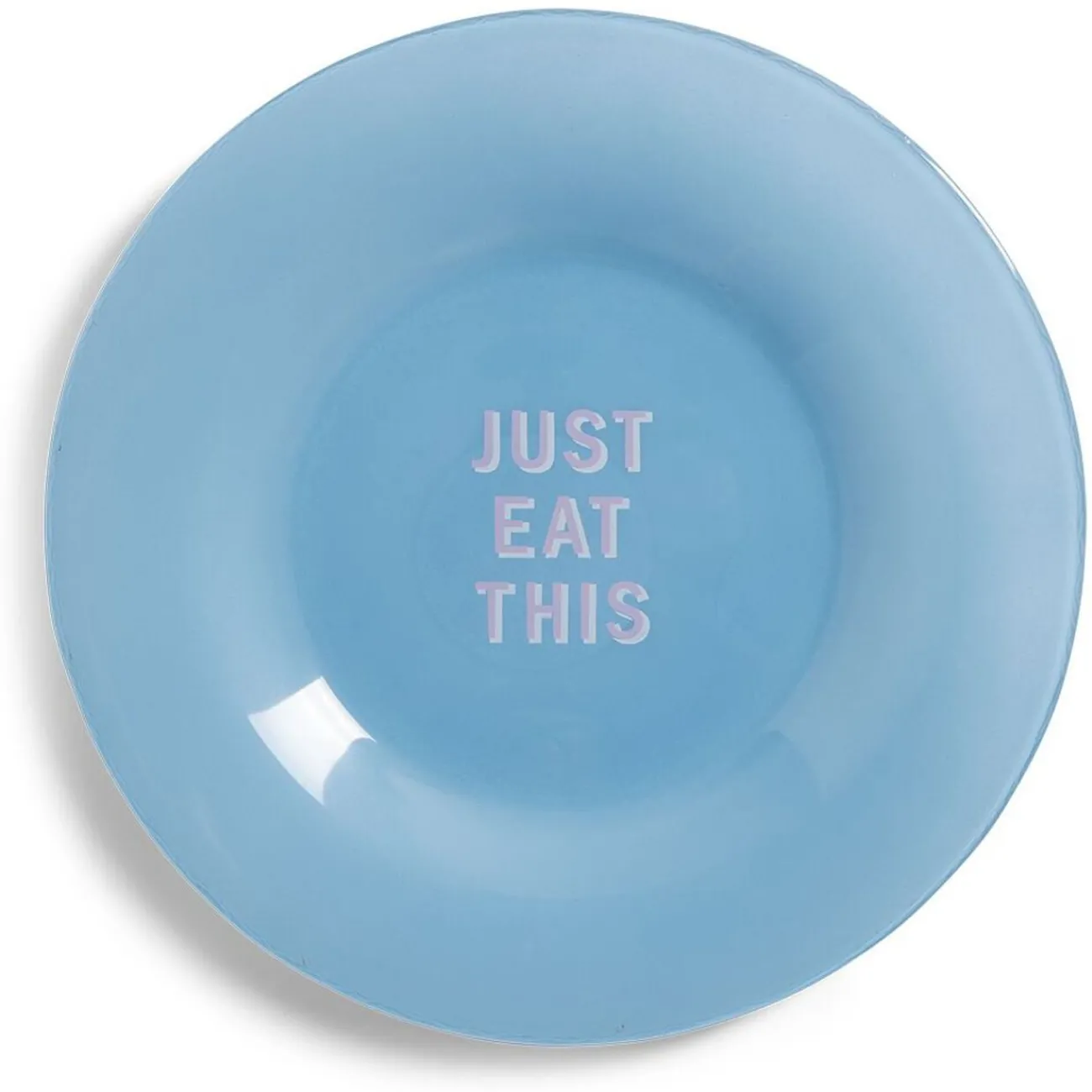 Gifi Assiette plate verre coloré avec message Ø20cm - 3 modèles