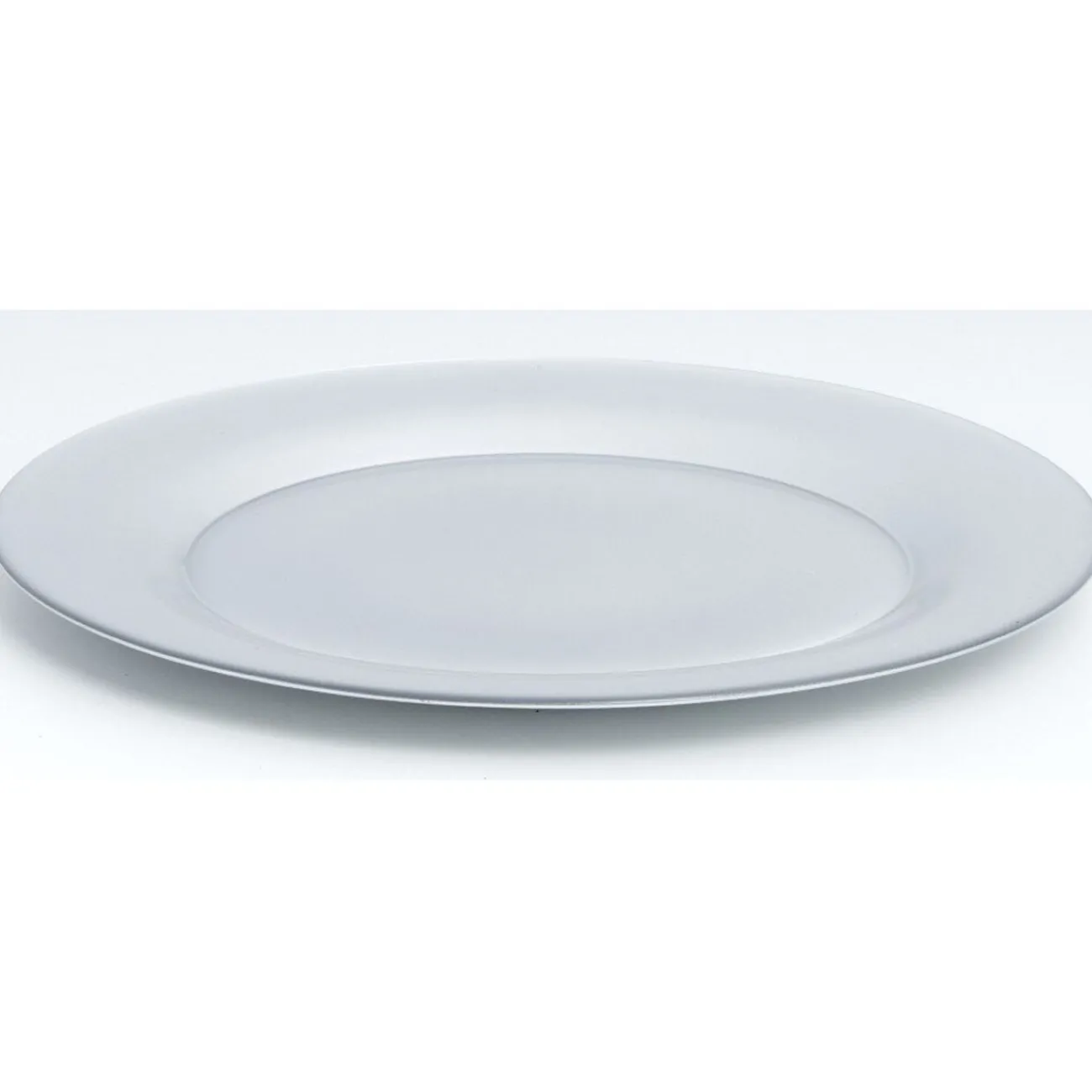 Gifi Assiette plate verre Zana argentée