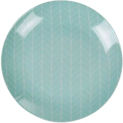 Gifi Assiette plate vert d'eau collection Crazy