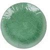 Gifi Assiette plate vert motif feuilles tropicales en relief