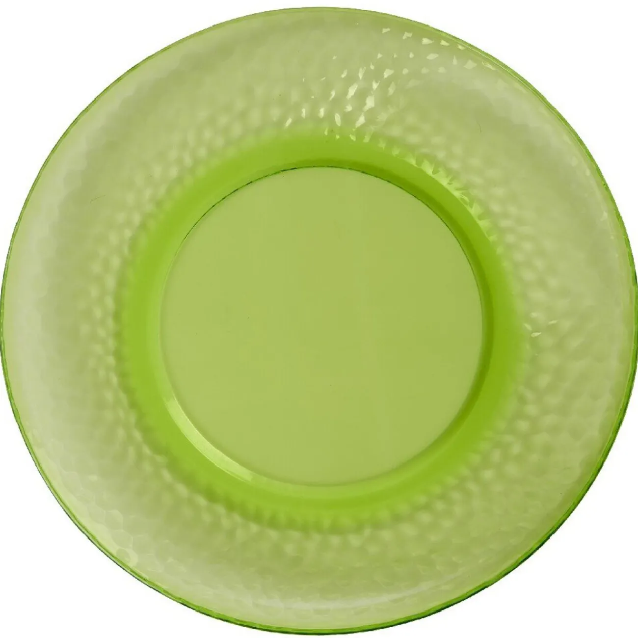 Gifi Assiette plate verte martelé x4