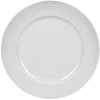 Gifi Assiette ronde contour strié gris perle