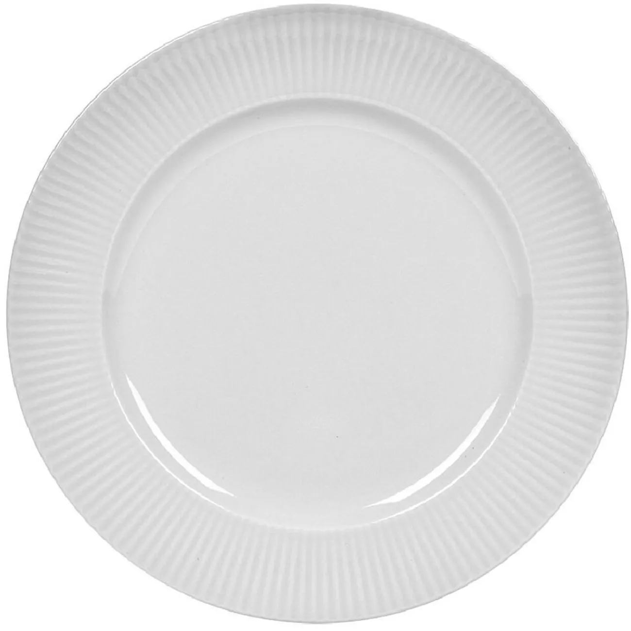 Gifi Assiette ronde contour strié gris perle