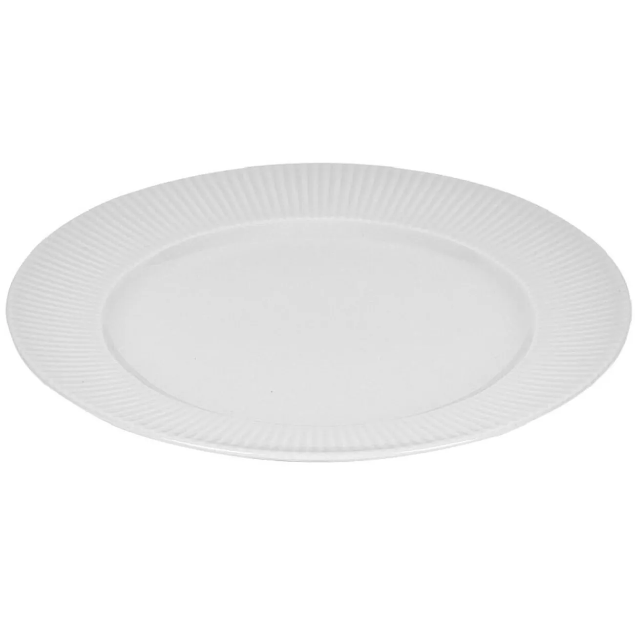 Gifi Assiette ronde contour strié gris perle