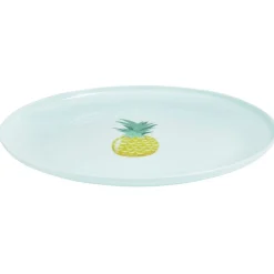 Gifi Assiette ronde en plastique décor ananas