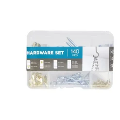 Gifi Rangement|Assortiment de 140 crochets en métal