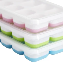 Gifi Bac à 14 glaçons avec couvercle 21x8cm - 3 coloris