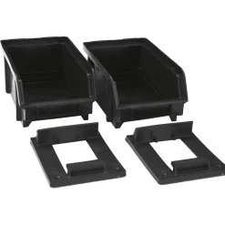 Gifi Aménagement Atelier^Bac à bec en plastique gris x2