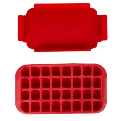 Gifi Bac à glaçons avec support 32 compartiments rouge