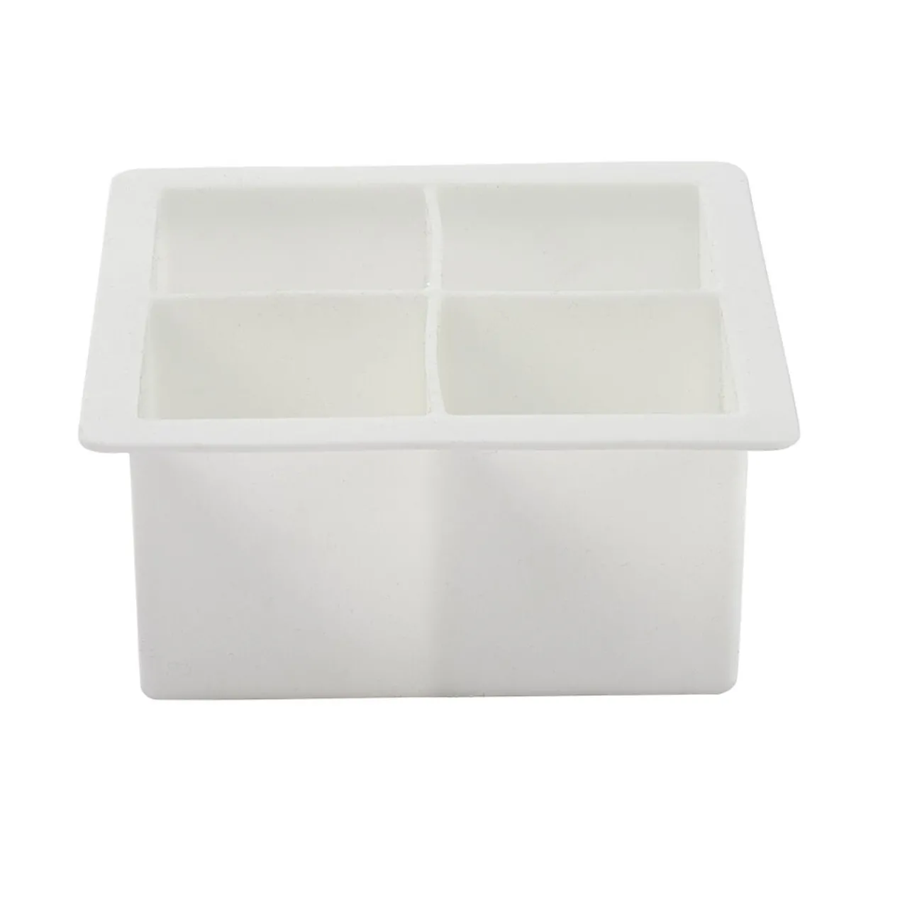 Gifi Bac à glaçons XXL 4 compartiments silicone blanc