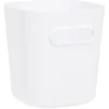 Gifi Aménagement Salle De Bain^Bac de rangement avec poignée blanc
