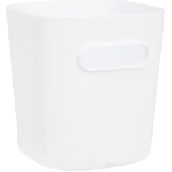 Gifi Aménagement Salle De Bain^Bac de rangement avec poignée blanc