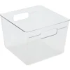 Gifi Bac de rangement carré transparent pour frigo 5,5L