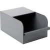 Gifi Rangement|Bac de rangement en métal gris - L17,5 x l25 x H12,5 cm