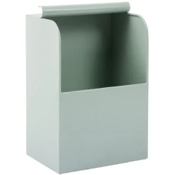 Gifi Rangement|Bac de rangement en métal vert - L17,5 x l25 x H12,5 cm