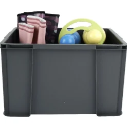 Gifi Rangement|Bac de rangement gris anthracite 45 L