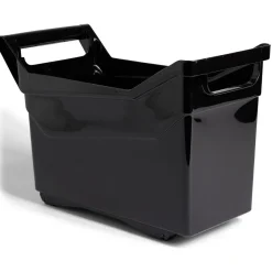 Gifi Rangement|Bac de rangement plastique avec poignées et roues 36x18xH28cm