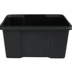 Gifi Rangement|Bac en plastique noir 30 L