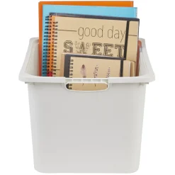 Gifi Rangement|Bac plastique blanc