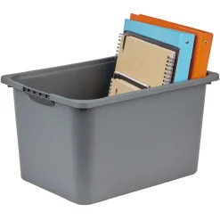 Gifi Rangement|Bac plastique gris