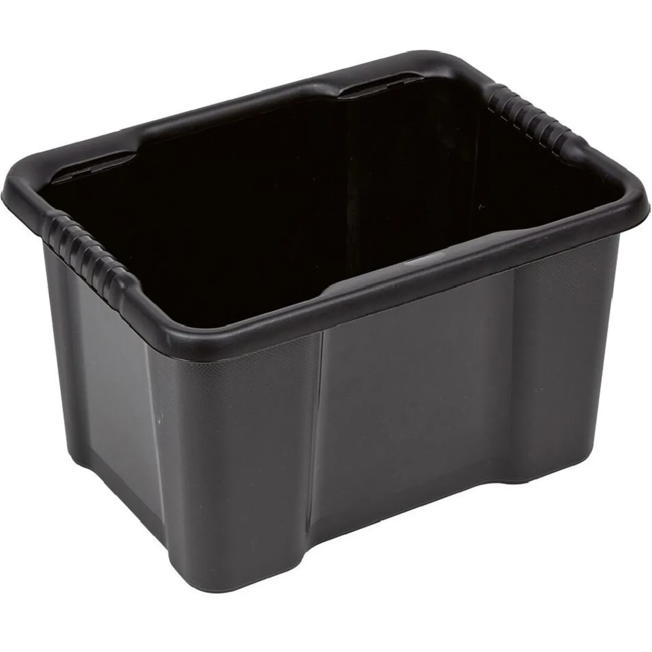 Gifi Rangement|Bac plastique recyclé noir 16L