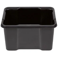Gifi Rangement|Bac plastique recyclé noir 16L