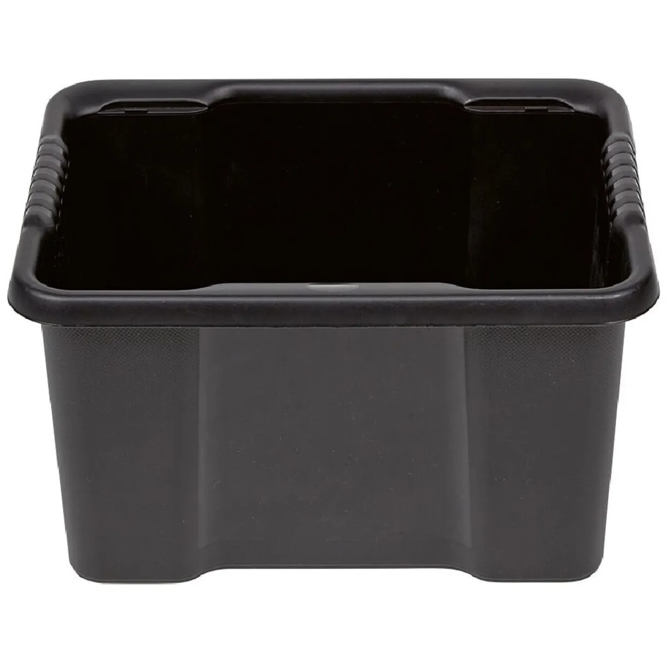 Gifi Rangement|Bac plastique recyclé noir 16L
