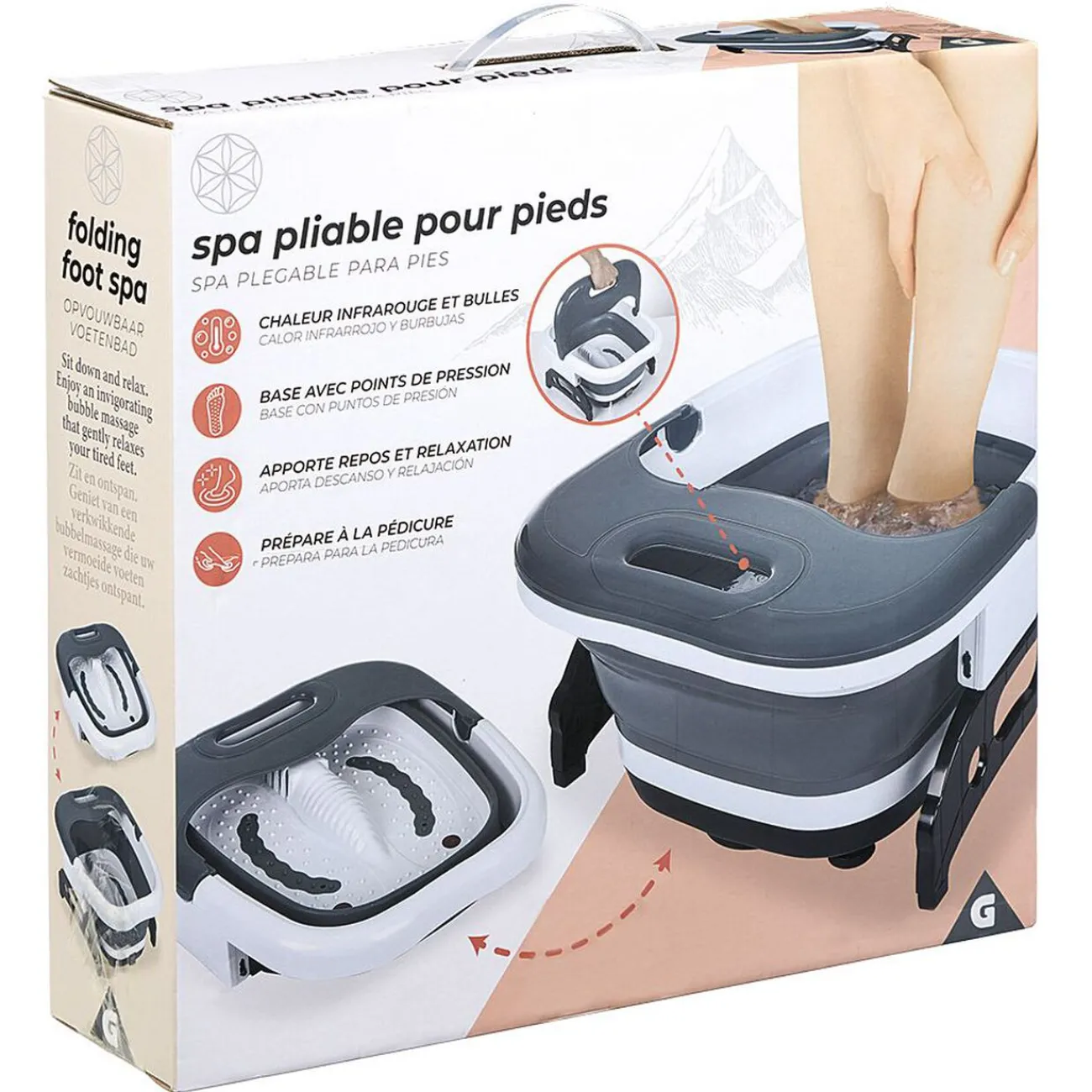 Gifi Bien-Être^Bain de pieds spa électrique pliable