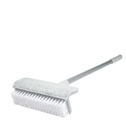 Gifi Nettoyage Et Entretien|Balai brosse 2en1 gris et blanc avec mop