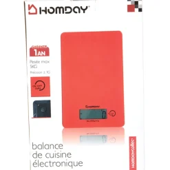 Gifi Balance de cuisine électronique Homday rouge