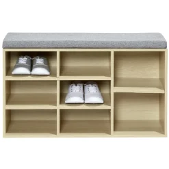 Gifi Rangement|Banc meuble à chaussures 2en1 8 compartiments