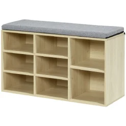 Gifi Rangement|Banc meuble à chaussures 2en1 8 compartiments