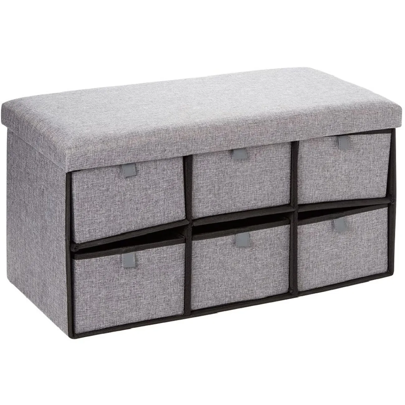 Gifi Rangement|Banc range chaussures en tissu gris