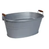 Gifi Nettoyage Et Entretien|Baquet ovale bassine bord haut plastique gris 28L